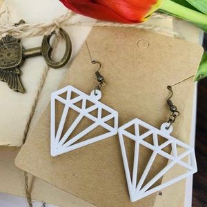 Diamond shaped earrings